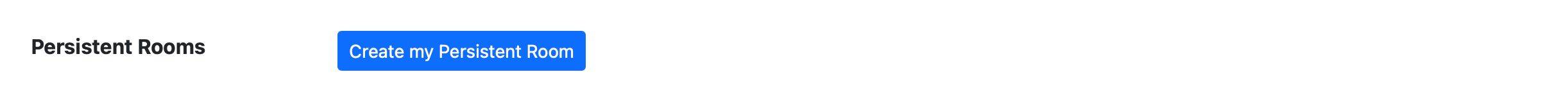 Inset of screenshot of Account Preferences showing section labeled Persistent Room with a blue button labeled, "Create my Persistent Room"